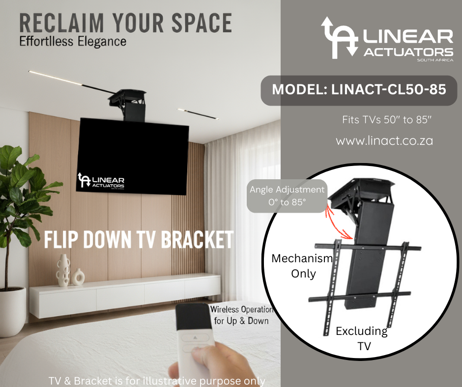 Heavy Duty Flip Down TV Ceiling Mount for Large Screens Model LINACT-CL50-85